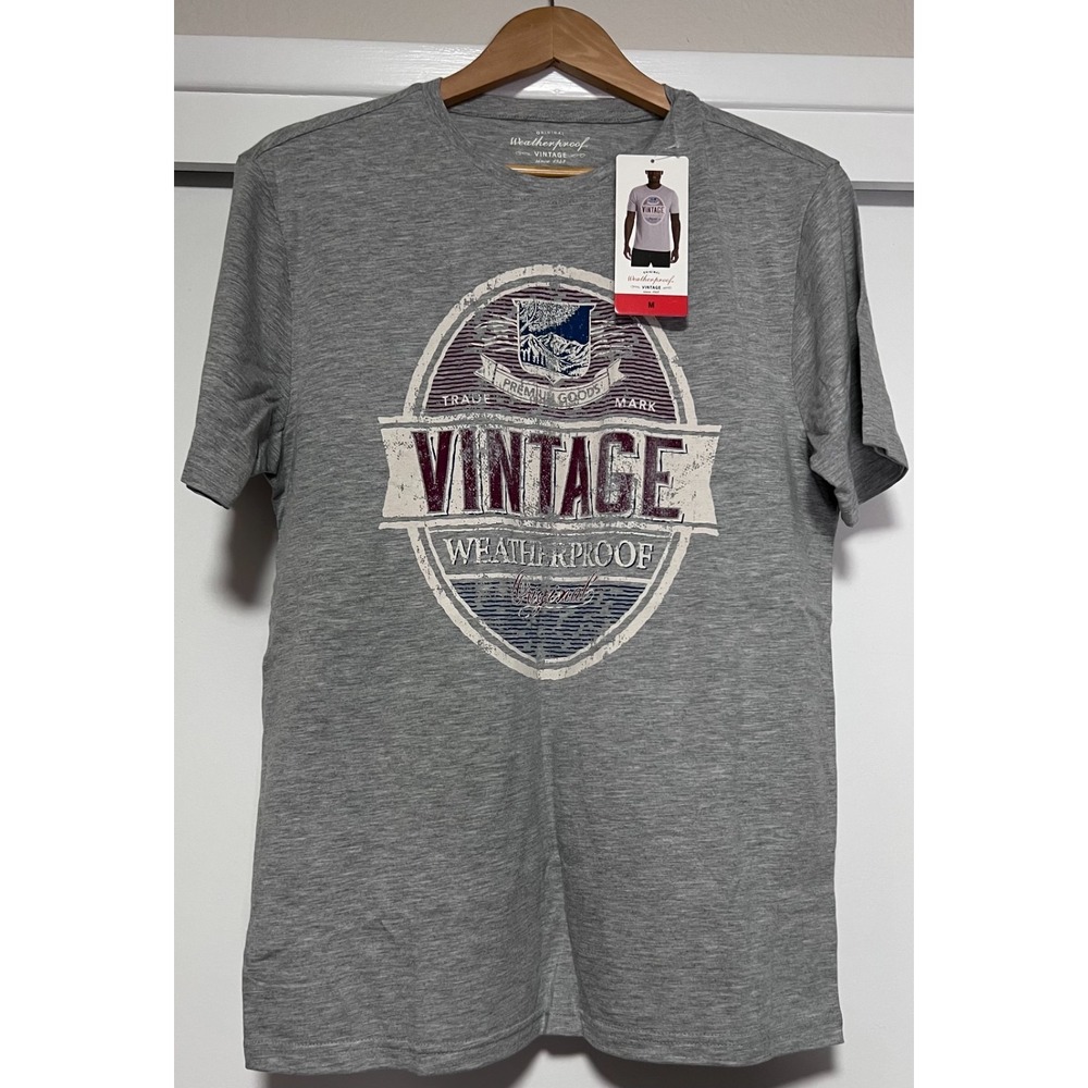 Weatherproof Vintage Men's Graphic T-Shirt Gray Size M New With Tags